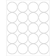 Glossy White Circle Laser Labels