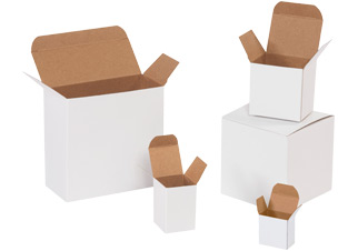 White Reverse Tuck Folding Cartons